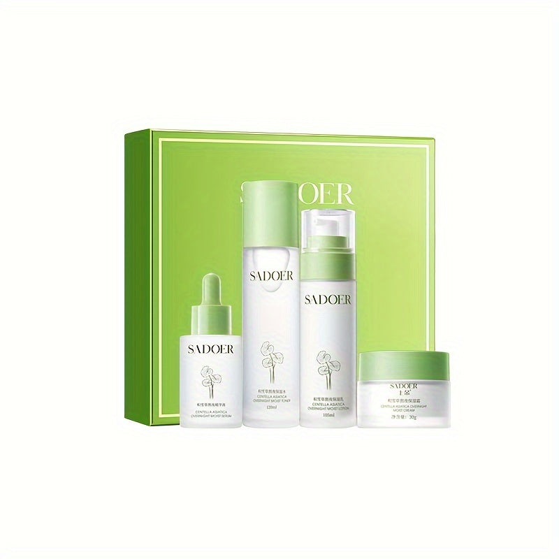 Women's Overnight Skincare Set - 4pcs, Niacinamide & Hyaluronic Acid Infused, Moisturizing & Firming, Gentle On All Skin Types, Perfect For Travel & Gift Box
