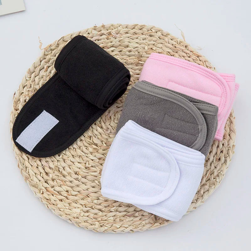 Women Head Band Adjustable SPA Facial Yoga Headband Bath Makeup Hair Band for Face Washing Soft Toweling Hair Make Up Accessorie