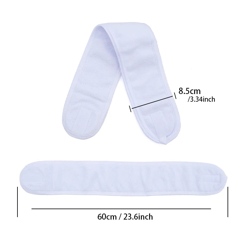 Women Head Band Adjustable SPA Facial Yoga Headband Bath Makeup Hair Band for Face Washing Soft Toweling Hair Make Up Accessorie