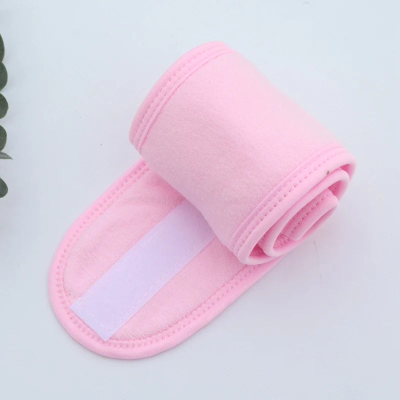 Women Head Band Adjustable SPA Facial Yoga Headband Bath Makeup Hair Band for Face Washing Soft Toweling Hair Make Up Accessorie