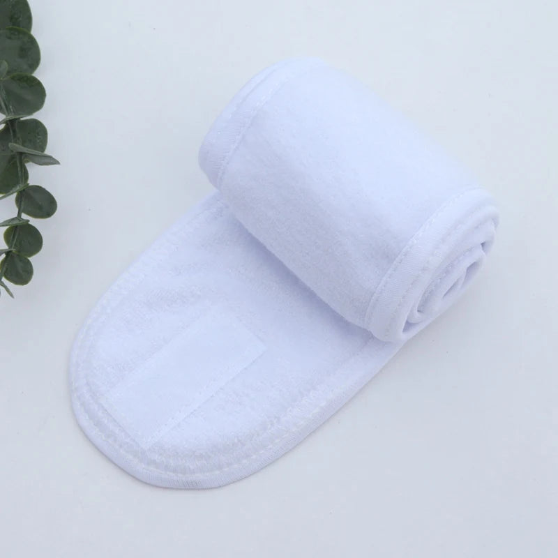 Women Head Band Adjustable SPA Facial Yoga Headband Bath Makeup Hair Band for Face Washing Soft Toweling Hair Make Up Accessorie